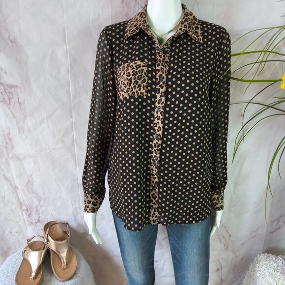 Vintage leopard print blouse - Picture 3 of 8